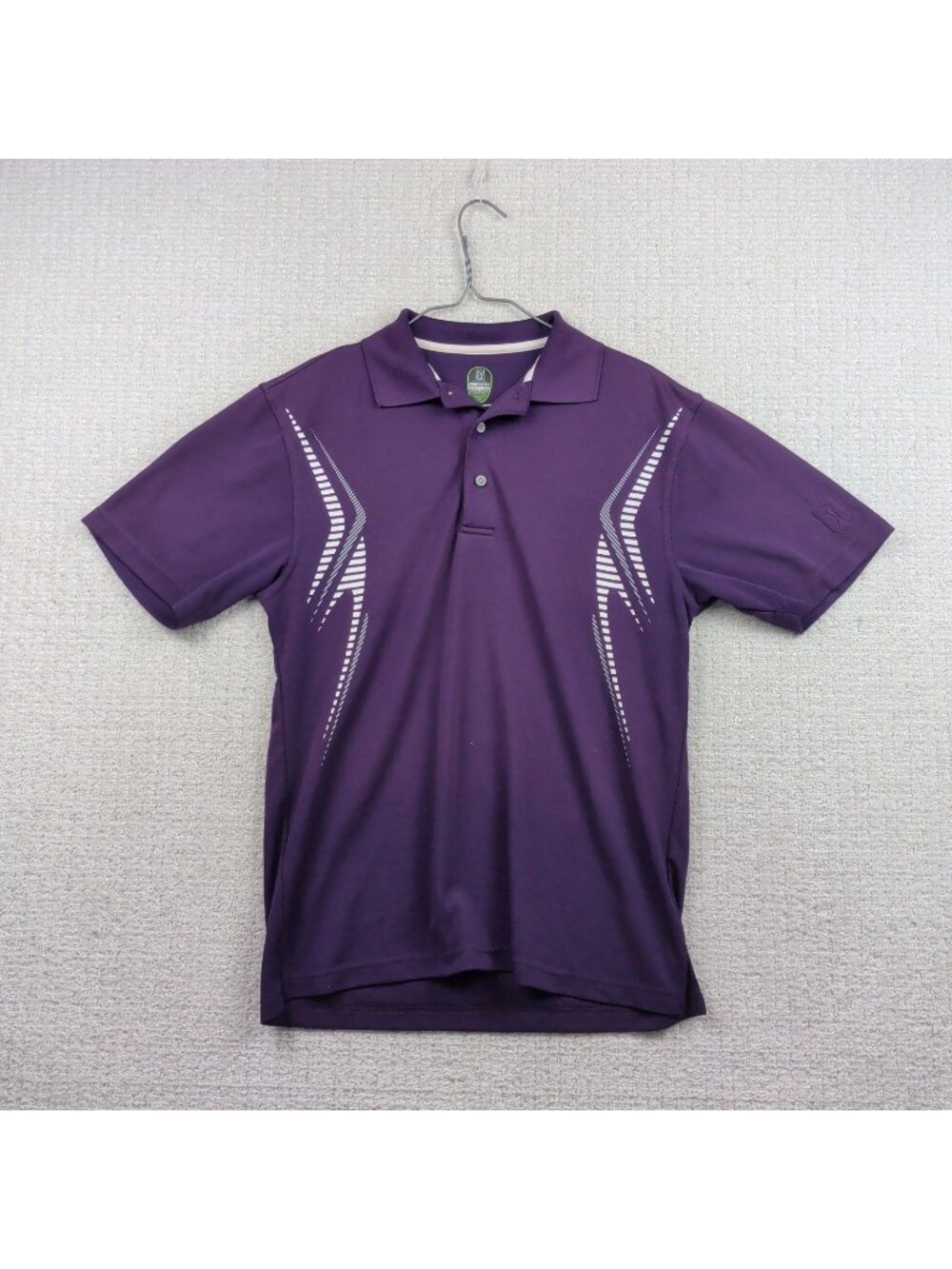 PGA Tour Pro Series Men's Size Small Short Sleeve Purple Tribal Pattern Preppy